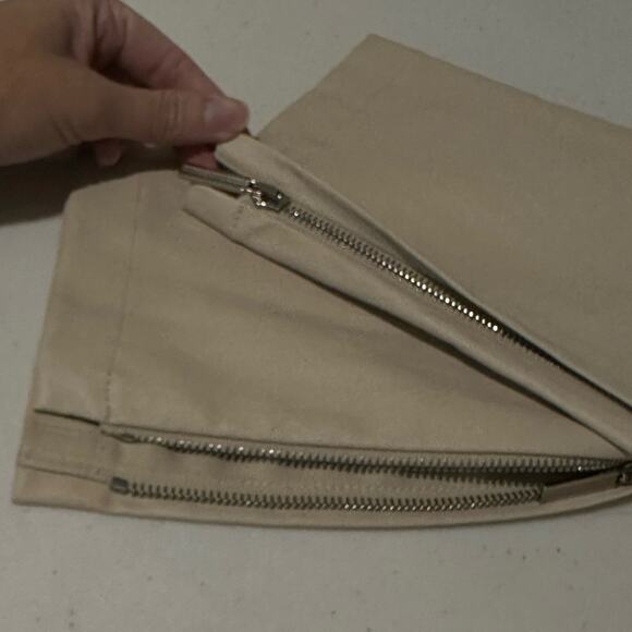 The Row Cream Lambskin Leather Pants size 2 Skinny - Picture 7 of 12